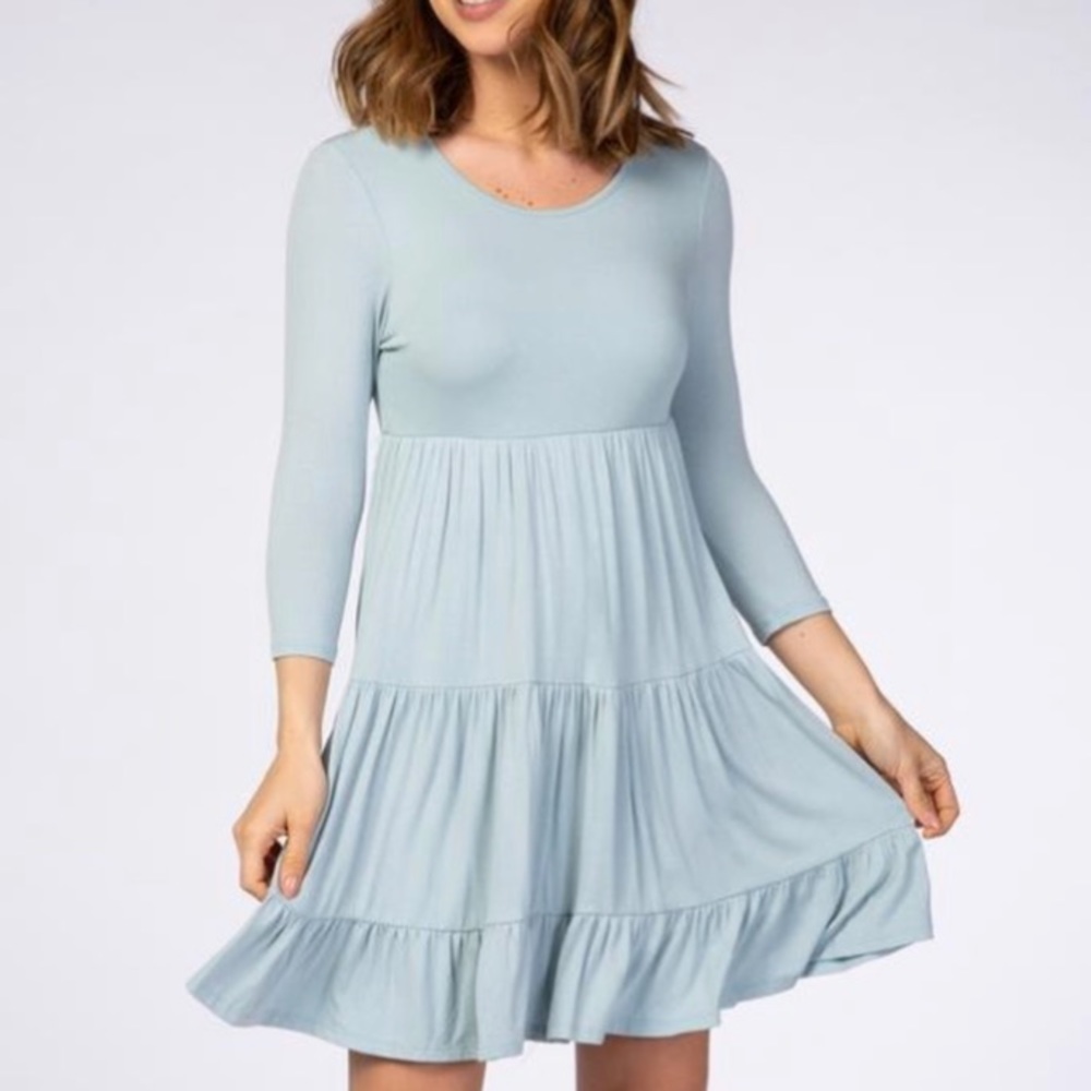 Pink blush maternity dress